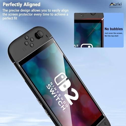 Aiziki (2 Paket Nintendo Switch 2 Ekran Koruyucu Temperli Cam için Tasarlanmıştır, Ultra Dayanıklı, Kırılmaz, Çizilmeye Dayanıklı, Kabarcıksız Nintendo Switch 2 Ekran Koruyucu için - Görsel 7