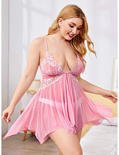 Image of Avidlove Women Lace Lingerie Front Closure Babydoll V Neck Nightwear Sexy Chemise Nightie