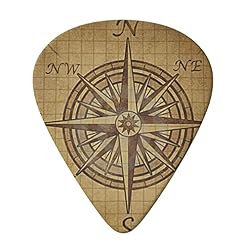 Lot de 6 médiators imprimés boussole avec boîte de rangement pour guitare acoustique et électrique - Les Beatles, Paul McCartney, John Lennon, RIngo Starr, George Harrison Lot de 6 médiators imprimés boussole avec boîte de rangement pour guitare acoustique et électrique – Image 3