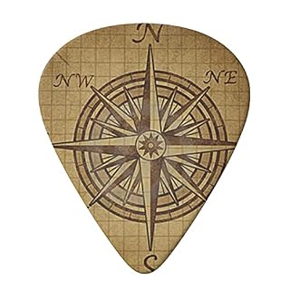 Lot de 6 médiators imprimés boussole avec boîte de rangement pour guitare acoustique et électrique - Les Beatles, Paul McCartney, John Lennon, RIngo Starr, George Harrison Lot de 6 médiators imprimés boussole avec boîte de rangement pour guitare acoustique et électrique – Image 3