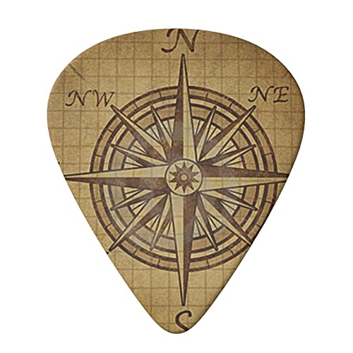 Lot de 6 médiators imprimés boussole avec boîte de rangement pour guitare acoustique et électrique - Les Beatles, Paul McCartney, John Lennon, RIngo Starr, George Harrison Lot de 6 médiators imprimés boussole avec boîte de rangement pour guitare acoustique et électrique – Image 4