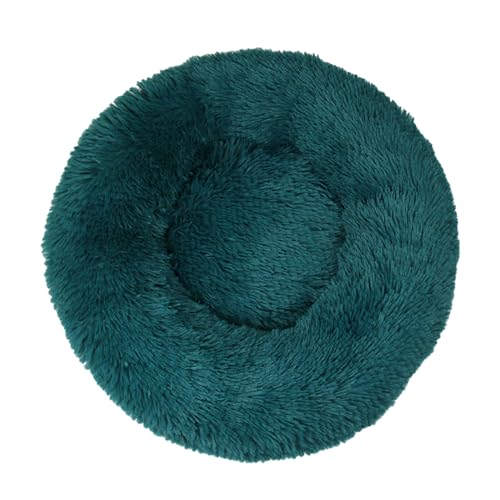 DOTBUY-SHOP Large Dog Bed Washable, Soft Comfy Cat Bed Felt Donut Dog Bed, Warm Pet Bed for autumn and winter, Orthopedic Dog Beds Gift for Medium Cats and Dogs (60 cm,dark green)