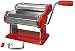 Weston Manual Pasta Machine, 6-Inch, Red (01-0221-K), Heavy Duty Construction, Adjustable Rollers