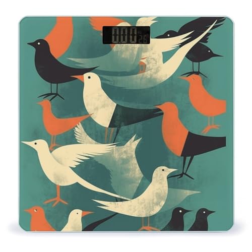 Báscula de baño digital Flock of Birds con pantalla LED