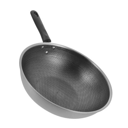 Wok de acero inoxidable Zerodeko con base plana y antiadherente