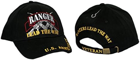 Army Rangers Lead The Way Black Hat Cap 