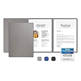 ✅ 15x BEWERBUNGSMAPPEN: 15 Stück dreiteilige Bewerbungsmappen - zweifach aufklappbar - in der Farbe grau - zum bestmöglichen Preis-Leistungs-Verhältnis in einer stoßsicheren Verpackung.