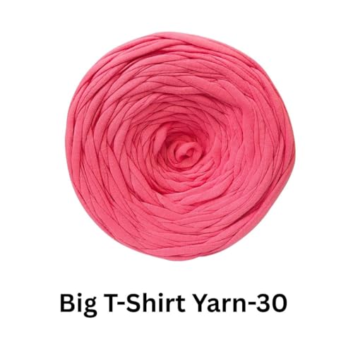 Image of VCR Blush Pink Big T-Shirt Yarn, 100 Meters Length, Recycled & Fashionable Craft Yarn, Pack of 1, Suitable for Crochet, Knitting & DIY Bags, Baskets, Cushions & Home Decor Projects
