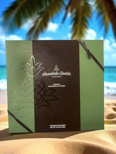 Honolulu Style Hawaiian Shortbread Cookie Gift Box – 27 Assorted Tropical Flavors – Chocolate, Macadamia Nut & Island-Inspired Cookies – Gourmet Gift Set