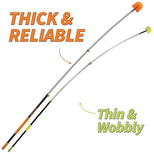 30 Foot High Reach Duster Kit with 5-24 ft Extension Pole // High Ceiling Duster Cleaning Kit with Telescopic Pole // Cobweb Duster // Feather Duster and Ceiling Fan Duster // The Ultimate Dusting Kit