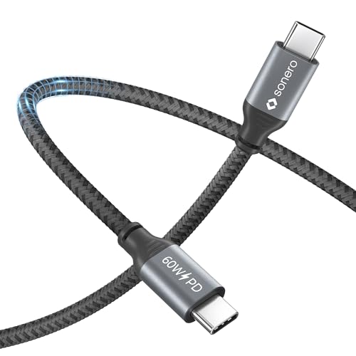Sonero® USB-C to USB-C Charging Cable, Mobile Phone Charging Cable, Quick Charging Cable USB C, USB Cable Type C, USB 2.0 - Image 2