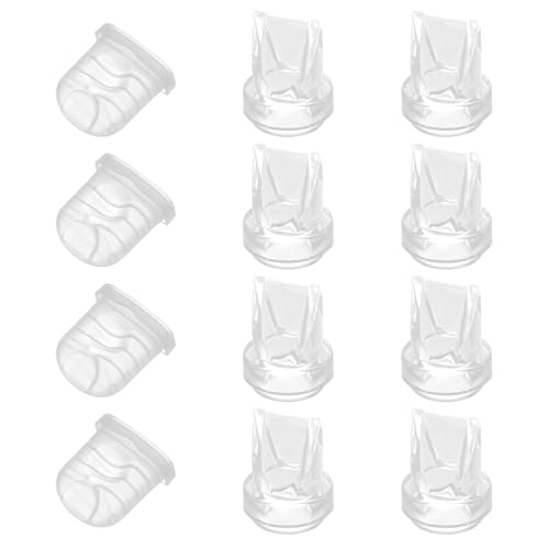 8 válvulas de pico de pato y 4 diafragmas compatibles con extractor de leche Nuliie, accesorios de repuesto y piezas de silicona para Lansinoh Discreet Duo/Motif Aura Glow S32 Series