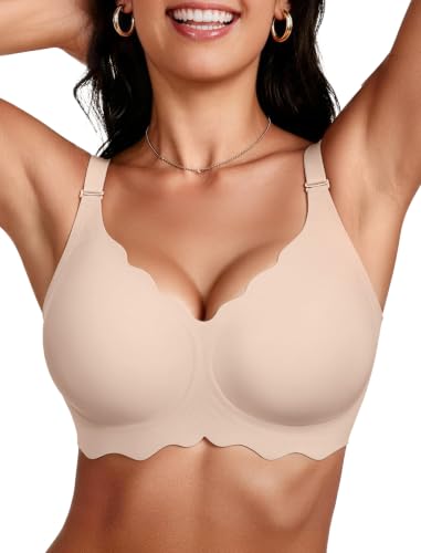 OEAK Women Value Series Jelly Bras Wireless Pushup Convertible Bra Skin,S - image 1