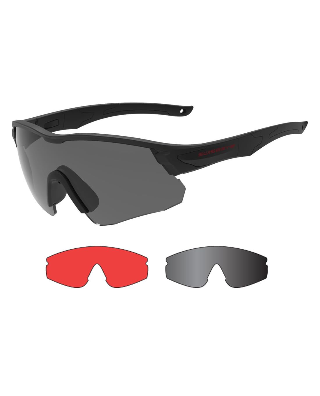 SWISSEYE Falcon V620 czarne okulary taktyczne z panoramicznym polem widzenia i ochroną UV