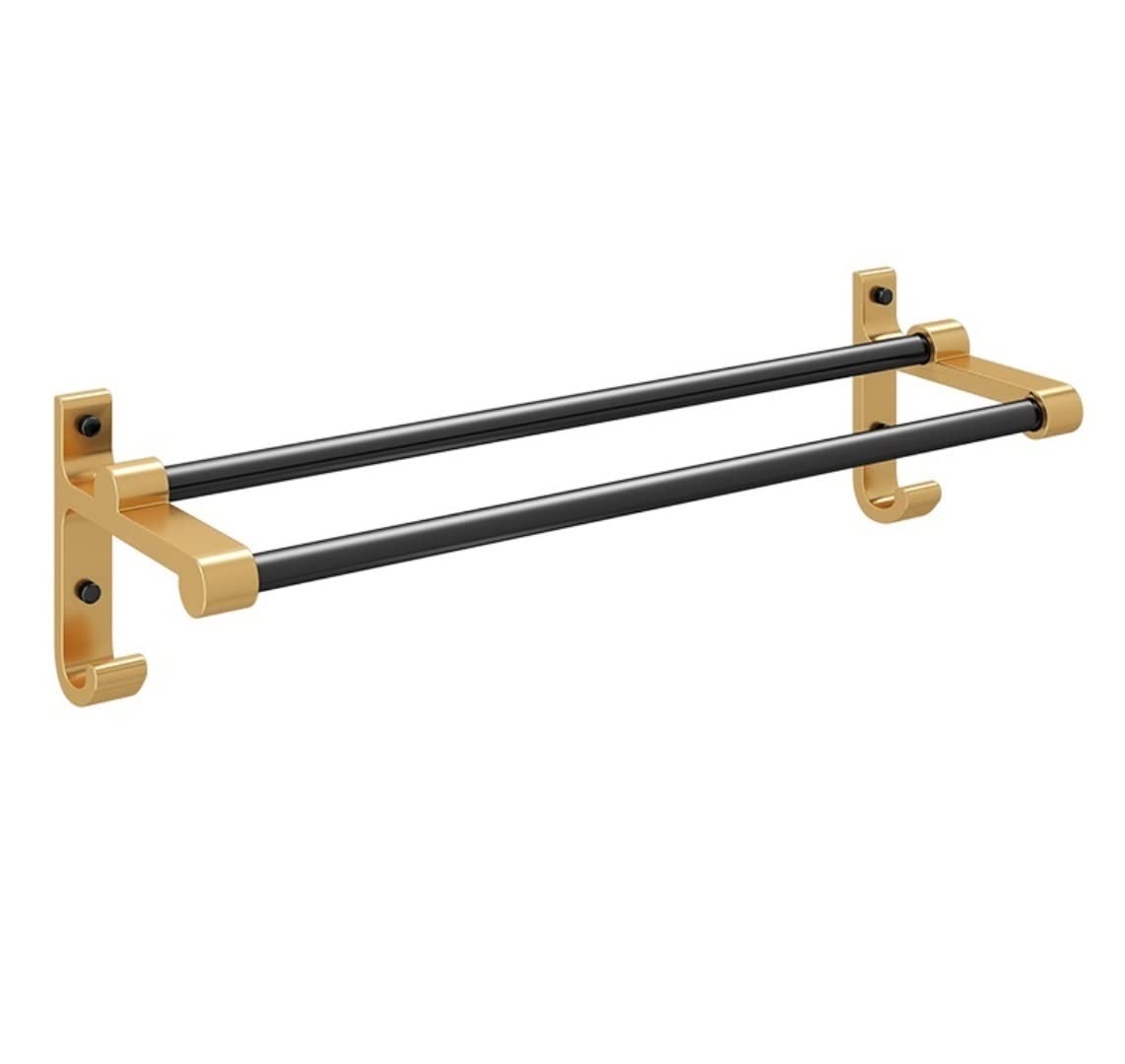 Porte-serviettes 80 cm double en aluminium pour organiser la cuisine et le bain
