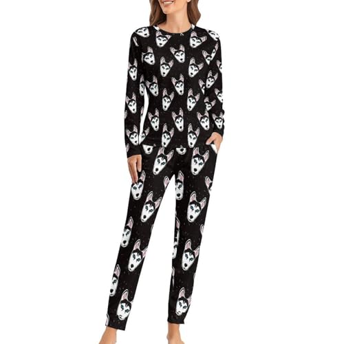 Pyjama femme husky ensemble anti-froid pour dormir sans frissonner toute la nuit