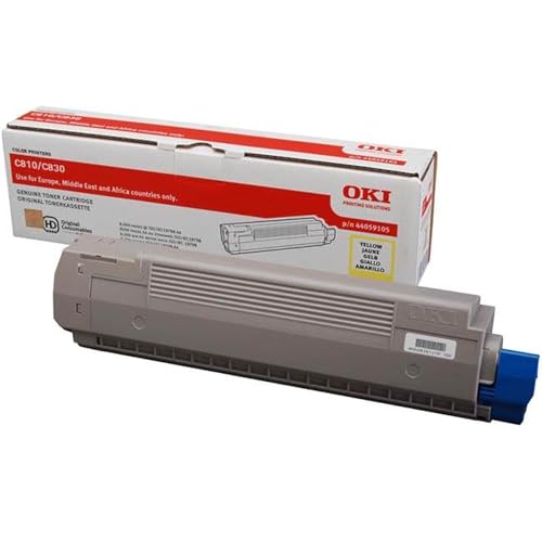 Toner d'origine OKI 44059105 jaune pour dynamiser les dossiers de l'agence sur C 810 DN