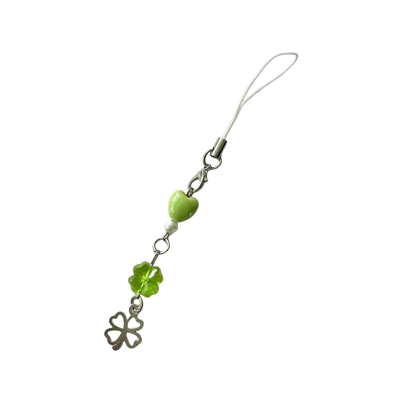 NEWFT Delicate Butterfly Clovers Mobile Charm Trendy Good Clovers Charm for Phones and Bags Stylish Keychain Accessory