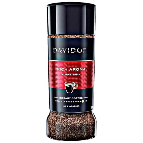 Image of Davidof Rich Aroma Instant Coffee, 100% Arabica Instant Coffee, Rich & Spicy Flavor, Premium Freeze-Dried Coffee, 100g Glass Jar (Imported) From Biteza