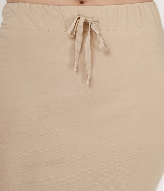 Image of Lycra Blend Cotton Saree Shapewear Petticoat for Women and Girls, Skirts Shapewear Dress for Saree