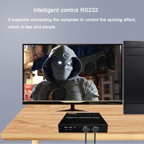Image of 4X1 HDMI Multi-viewer HDMI Quad Screen Real Time Multiviewer with HDMI Seamless Switcher Function Full 1080P and 3D (4K HDMI 4x1 Multi-Viewer)
