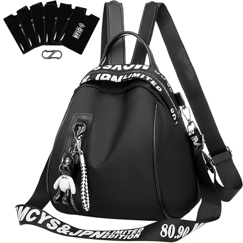 Eshow Petit Sac à Dos Femme Nylon, Mini Sacs à Main Portés Dos Femme Backpack Fort Léger...