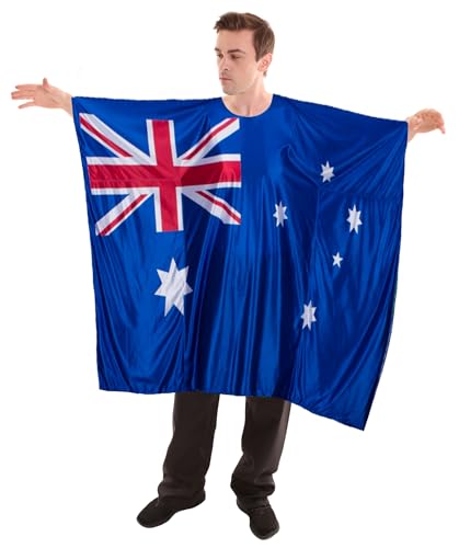 FLAGWIGS Unisex Patriotic Flag Tunic Multi Costume (Fit For All, Australian)