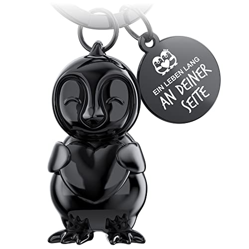 FABACH Pinguin Schlüsselanhänger Frosty mit Herz - Glücksbringer Pinguin...