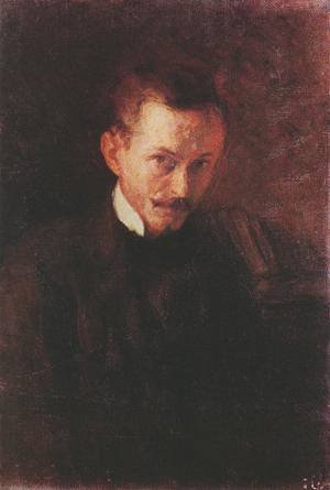 Peinture à l'huile Istvan Reti : sublimez votre salon avec le Self Portrait 1898 (12x16")