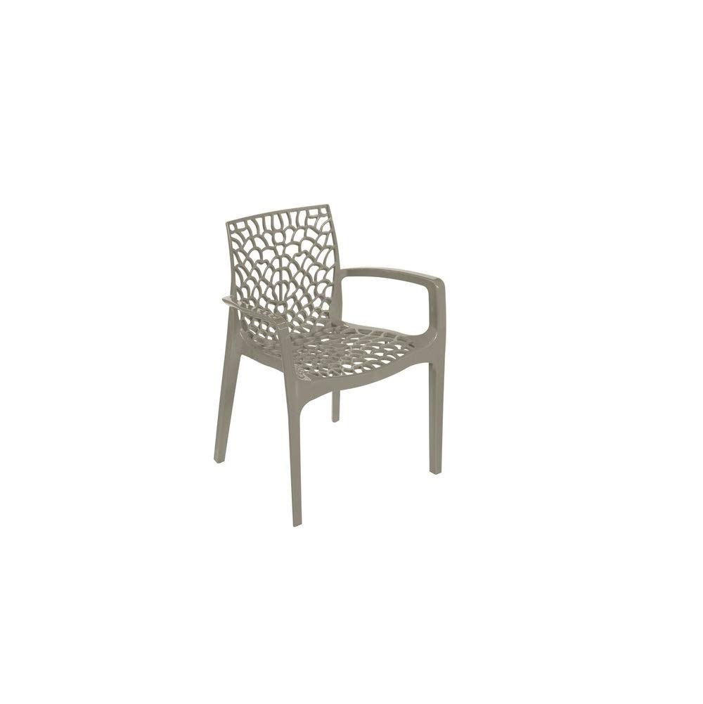 Grandsoleil S6316GP Upon Gruvyer Chaise empilable en polypropylène Gris Perle 51 x 52 x 81 cm Grandsoleil S6316GP Upon Gruvyer Chaise empilable en polypropylène Gris Perle 51 x 52 x 81 cm