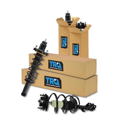 TRQ Front and Rear Strut & Coil Spring Assembly Set Driver & Passenger Sides Compatible with 07-12 Dodge Caliber 07-10 Jeep Compass Patriot