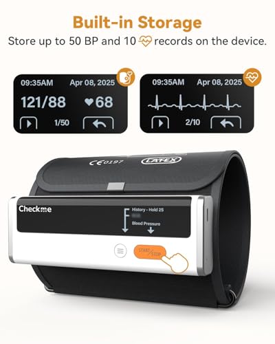 Checkme Bluetooth Blood Pressure Monitor for Home Use, Upper Arm Blood Pressure Machine with Wireless Large BP Cuff, Portable Digital BP Monitor, Reports for iOS & Android, FSA/HSA Eligible - Image 4