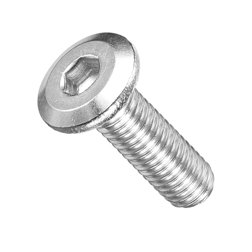 Image of METALLIXITY Flat Head Hex Socket Cap Screws Bolts(M5-0.8x16) 30Pcs, 304 Stainless Steel Hex Socket Furniture Bolts Screws - for Furniture Woodworking Project, Silver Tone