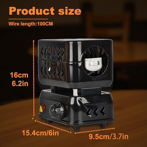 SERdeerCH Elektrischer Kohlebrenner für Kokoskohle, 1200 W, Kokosnuss-Kohlekohle-Kohlekohleofen, inklusive Gitter und Zange (schwarz)