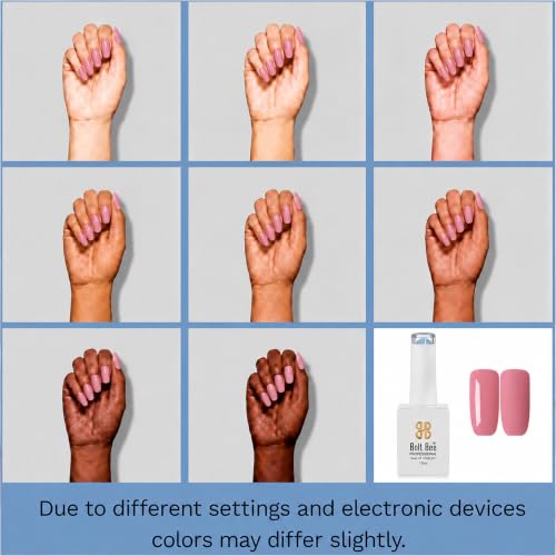 Image of BOLT BEE 15ML Gel Nail Polish 1Pc Clear Pink Glitter Nail Polish Soak Off UV LED Nail Gel Polish Nail Art Starter Manicure Salon DIY at Home, 0.5 OZ (1) (113)