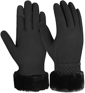 Womens Winter Warm Driving Gloves - Touch Screen Fleece Lining Outdoor Sports Thermal Windproof Soft Mittens for Dressing Running Cycling Camping Riding Bike