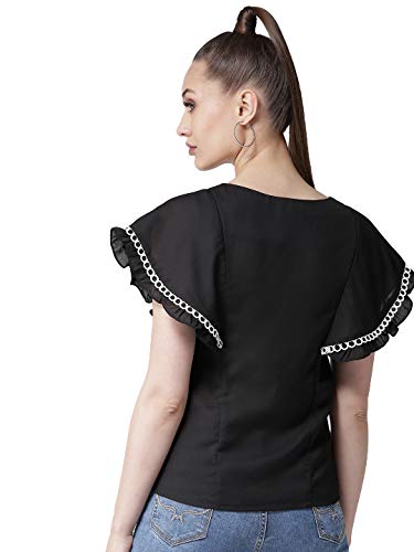 Image of Style Quotient Women Black Solid Regular Top