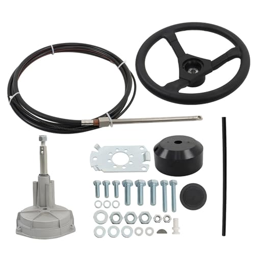 12 Feet Boat Rotary Outboard Steering System Universal Replacement for Yamaha Suzuki Outboard Boat