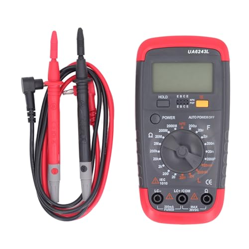 Xolsurg Digital Multimeter Capacitance Resistance Meter Backlight Tester LED Flashlight Warning Light for Electrical Work