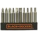 Black+DECKER Auto Zubehör-Set mit allen Drehmomentschlüsseln für Auto Schraubendreher Set Bit Set für Auto Kfz Werkzeug-Set in einer Rolltasche (mit Autowerkzeugzubehör, mit Taschenlampe) A7144