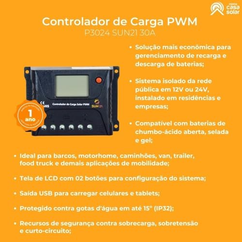 Kit 2 Painel Solar 150W Controlador PWM Bateria Cabos MC4