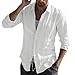 Produktbild SANNYSIS Herren Hemd Langarm & Kurzarm mit feinem Revers Regular Fit Shirt Freizeithemd für Männer 2019 Ideales Sommerhemd Sommer Casual Langarmshirt (XXL, Weiß)