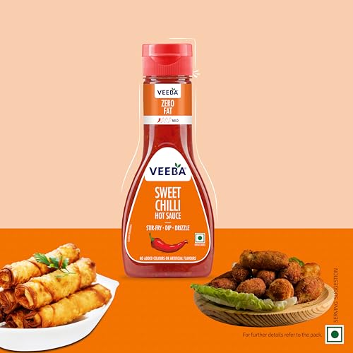 Image of Veeba Sweet Chilli Hot Sauce (350G) I No Artificial Flavour I Zero Fat I Vegan I Gluten Free