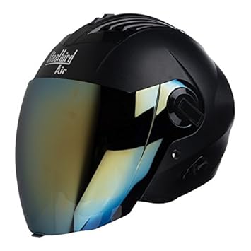Steelbird Air SBA-3 ABS Dashing Black with Gold Visor Helmet - 600mm