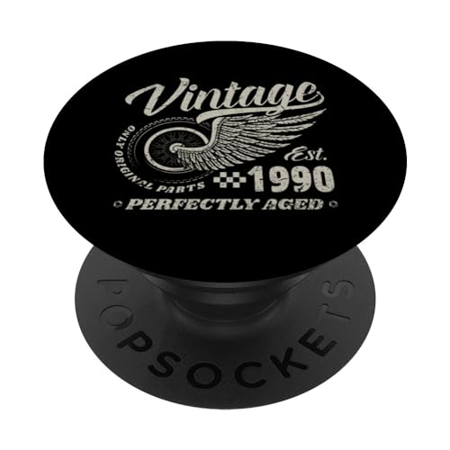 1990 Vintage Cumpleaños Retro Edición Limitada Hombres Mujer PopSockets PopGrip Intercambiable