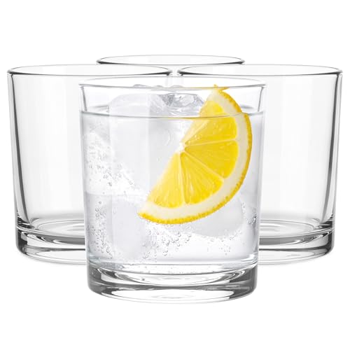 Glasmark KROSNO 1992 Glas Wasserglas Trinkglas Niedrig 160 ml Glas Robust Spülmaschinenfest Hochglanz Transparent, Durchsichtig