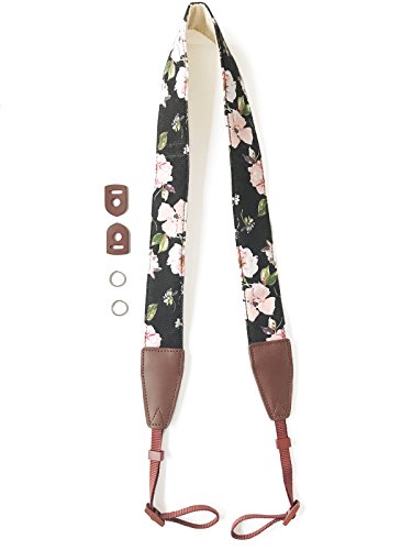 Camera Strap Neck, Adjustable Vintage Floral Camera Straps Shoulder Belt for Women /Men,Camera Strap for Nikon / Canon / Sony / Olympus / Samsung / Pentax ETC DSLR / SLR - Thumbnail 3
