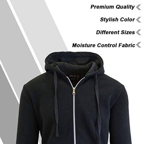 Galaxy by Harvic Mens Full Zip Fleece Hooded Sweatshirt3