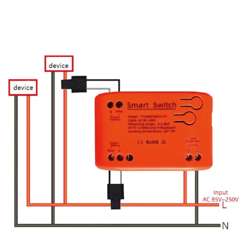 Image of WIFI Smart Power Meter with 2pcs 80A Current Transformer Clamp,Tuya app 2-Way Bilateral Monitor Real Time KWh Eenrgy Electricity Voltage Statistics