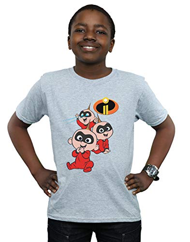Disney Boys The Incredibles Jak Jak T-Shirt Sport Grey 9-11 Years